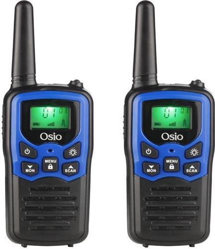 Osio OPM-1010 Walkie Talkie 0.5W με Μονόχρωμη Οθόνη Σετ 2τμχ Σε Μπλε Χρώμα