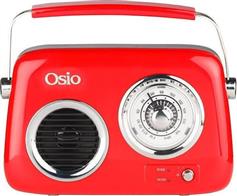 Osio OPR-3040R Retro Φορητό Ραδιόφωνο Επαναφορτιζόμενο με Bluetooth και USB Κόκκινο