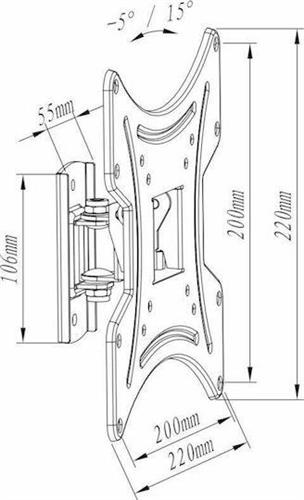 Osio OSM-1042 Βάση Τηλεόρασης Τοίχου έως 42