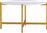 Pakketo Aisle Στρογγυλό Τραπεζάκι Σαλονιού Ξύλινο Λευκό Μαρμάρου-Χρυσό Μ80xΠ80xΥ45cm 230-000039