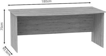 Pakketo Anze Γραφείο Ξύλινο Φυσικό 180x93.5x75cm 248-000014