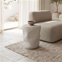 Pakketo Ardin Σκαμπό Σαλονιού Κεραμικό Λευκό 39.5x39.5x49.5cm 414-000007