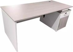 Pakketo Armadi Γραφείο Ξύλινο Γκρι-Λευκό 180x80x75cm 367-000013