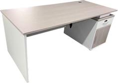 Pakketo Armadi Γραφείο Ξύλινο Γκρι-Λευκό 140x70x75cm 367-000012