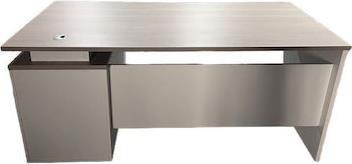 Pakketo Armadi Γραφείο Ξύλινο Γκρι-Λευκό 140x70x75cm 367-000012