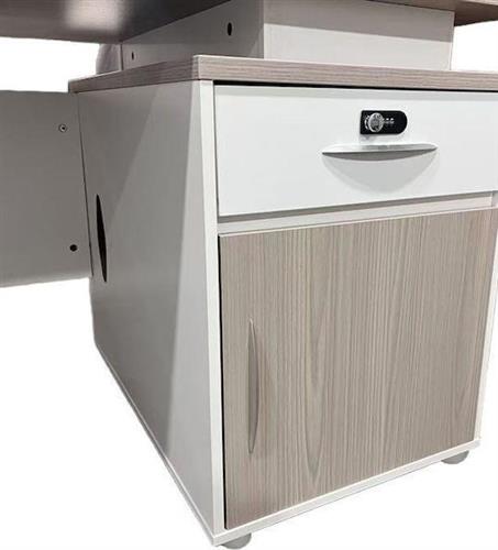Pakketo Armadi Γραφείο Ξύλινο Γκρι-Λευκό 140x70x75cm 367-000012