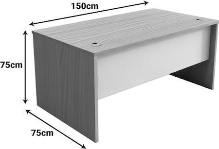 Pakketo Armadi Γραφείο Ξύλινο Λευκό 150x75x75cm 367-000019