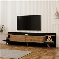 Pakketo Astry Έπιπλο Τηλεόρασης Oak-Ανθρακί Μ180xΠ36.8xΥ45cm 120-000672