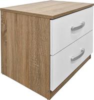 Pakketo Athos Κομοδίνο Ξύλινο Sonoma-Λευκό 48x40x41.5cm 383-000106