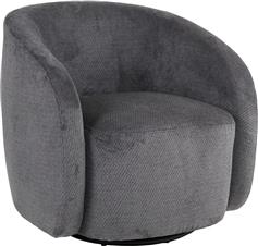 Pakketo Barrelo Πολυθρόνα Περιστρεφόμενη Ανθρακί 77x72x69cm 255-000092
