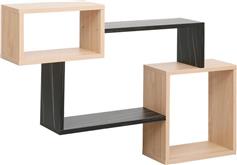 Pakketo Beldra Ράφι Τοίχου Φυσικό-Μαύρο 84x15x57.8cm 225-000070