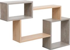 Pakketo Beldra Ράφι Τοίχου Φυσικό-Γκρι Cement 84x15x57.8cm 225-000068