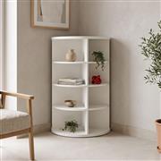 Pakketo Benzal Γωνιακή Βιβλιοθήκη Λευκή 80x30x120cm 431-000010