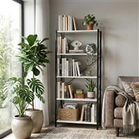 Pakketo Bimblem Βιβλιοθήκη Λευκό Μαρμάρου 60x30x150cm 197-000335