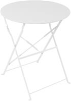 Pakketo Bistro Μεταλλικό Τραπέζι για Μικρούς Εξωτερικούς Χώρους Πτυσσόμενο Λευκό 60x60x71cm 400-000002