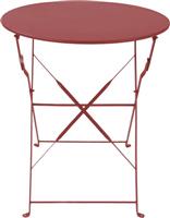 Pakketo Bistro Μεταλλικό Τραπέζι για Μικρούς Εξωτερικούς Χώρους Πτυσσόμενο Terracotta 60x60x71cm 400-000003