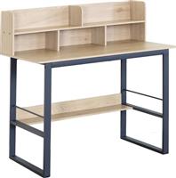 Pakketo Biuro Γραφείο Ξύλινο Oak-Μαύρο με Μεταλλικά Πόδια 120x60x103cm 085-000032