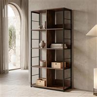 Pakketo Bocklet Ραφιέρα Δαπέδου Καφέ-Μαύρο 80x33x149cm 230-000140