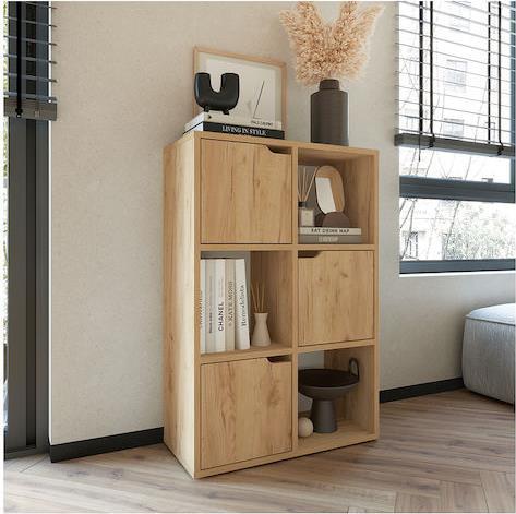 Pakketo Bookel Βιβλιοθήκη Oak 59.5x27.5x89cm 184-000102