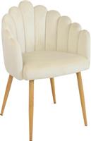 Pakketo Briella Πολυθρόνα Βελούδινη Εκρού 60x56x84cm 357-000008