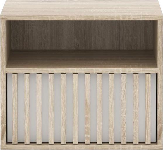 Pakketo Bruse Κομοδίνο Ξύλινο Λευκό 52x40.5x42.5cm 192-000040