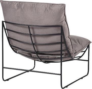 Pakketo Chopie Πολυθρόνα Γκρι Ποντικί-Μαύρο 77x90x83cm 029-000221