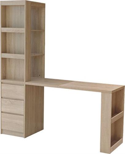 Pakketo Cliner Γραφείο Ξύλινο με Βιβλιοθήκη Sonoma 140x50x180cm 072-000190