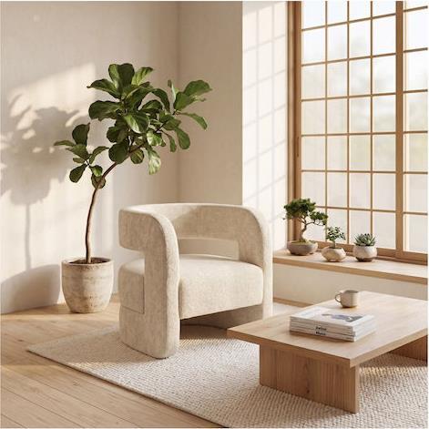 Pakketo Coconda Πολυθρόνα Μπεζ 63x68x71cm 393-000038