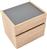 Pakketo Comcie Κομοδίνο Ξύλινο Μπεζ 50x42x45.5cm 362-000001