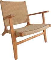 Pakketo Crosy Πολυθρόνα Εξωτερικού Χώρου Ξύλινη Φυσική Απόχρωση 71x81x75cm 343-000003