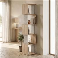 Pakketo Cubik Βιβλιοθήκη Γκρι Μπεζ 35x30x161cm 230-000174