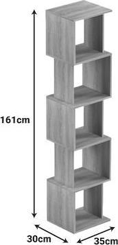 Pakketo Cubik Βιβλιοθήκη Λευκό 35x30x161cm 230-000173