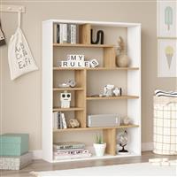Pakketo Decora Βιβλιοθήκη Φυσικό-Λευκό 90x22x123.6cm 176-000204