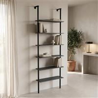 Pakketo Dimmo Βιβλιοθήκη Ανθρακί-Μαύρο 60x20x180cm 230-000257