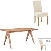 Pakketo Ditta-Winslow Τραπεζαρία Σετ 5τμχ 180x85cm 200-001053