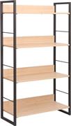 Pakketo Dorfie Βιβλιοθήκη Φυσικό-Μαύρο 70x30x124.5cm 225-000063