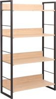 Pakketo Dorfie Βιβλιοθήκη Φυσικό-Μαύρο 70x30x124.5cm 225-000063