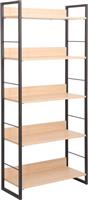 Pakketo Dorfie Βιβλιοθήκη Φυσικό-Μαύρο 70x30x159cm 225-000062