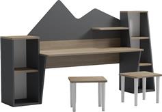 Pakketo Dualto Παιδικό Γραφείο από Μελαμίνη Sonoma-Ανθρακί 180x30x93.6cm 230-000208