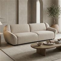 Pakketo Echono Τριθέσιος Καναπές Μπεζ 230x88x77cm 074-000069