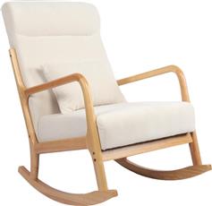 Pakketo Edeldy Πολυθρόνα Κουνιστή Κρεμ 102x66x99cm 393-000016