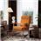 Pakketo Edeldy Πολυθρόνα Κουνιστή Πορτοκαλί 102x66x99cm 393-000035