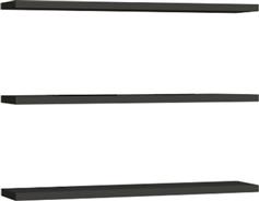 Pakketo Edna Ράφια Τοίχου Ανθρακί Σετ 3τμχ 60x14.5x1.8cm 120-000454