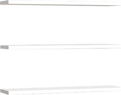 Pakketo Edna Ράφια Τοίχου Λευκό Σετ 3 τμχ 60x14.5x1.8cm 120-000455