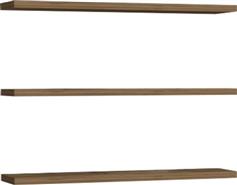 Pakketo Edna Ράφια Τοίχου Καρυδί Σετ 3τμχ 60x14.5x1.8cm 120-000452