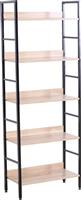 Pakketo Elbo Βιβλιοθήκη Φυσικό-Μαύρο 60x28x160cm 085-000022
