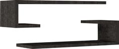 Pakketo Eldo Ράφια Τοίχου Μαύρο Σετ 2τμχ 60x19.6x15cm 120-000458