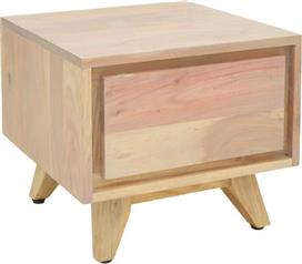 Pakketo Emira Κομοδίνο από Μασίφ Ξύλο Μπεζ 40x40x35cm 376-000001