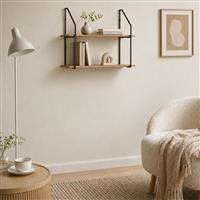 Pakketo Fema Ράφι Τοίχου Oak 60x20x52cm 085-000044
