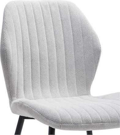 Pakketo Fersity Καρέκλα Τραπεζαρίας με Υφασμάτινη Επένδυση Λευκό-Μαύρο 48x56.5x85.5cm 101-000087